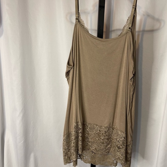Tan Cami with shimmery lace detail - Picture 2 of 7